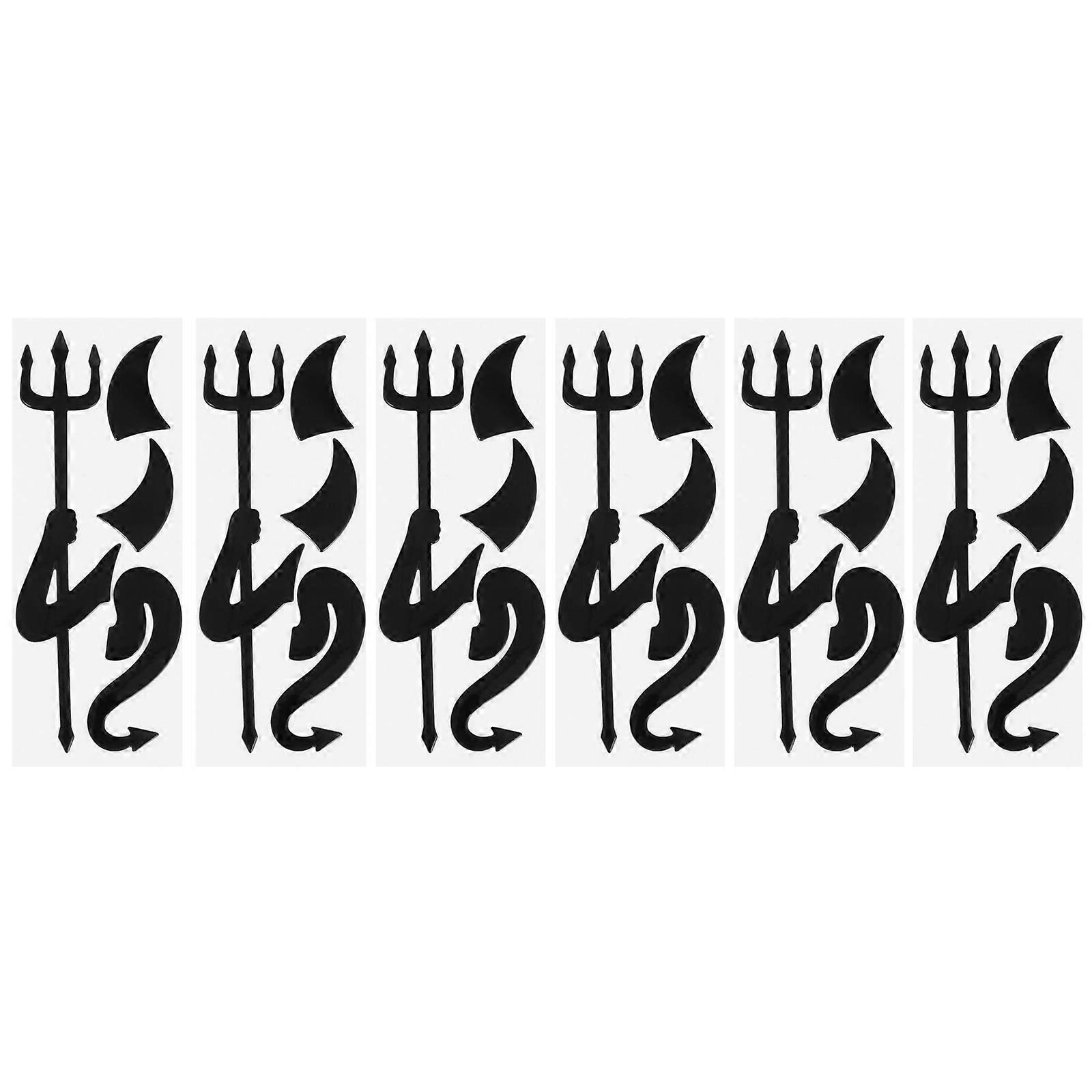 6PCS Car Stickers, Creative PVC Decals for Vehicle Decoration, Strong Adhesion, No Residue, Suitable for Bumpers, Windows