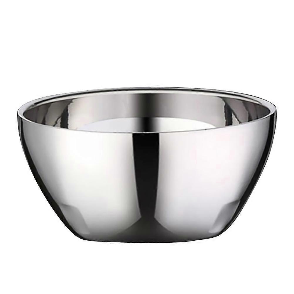 Silver Bowl Double Layers Bowl Meal Bowl Party 1Pcs