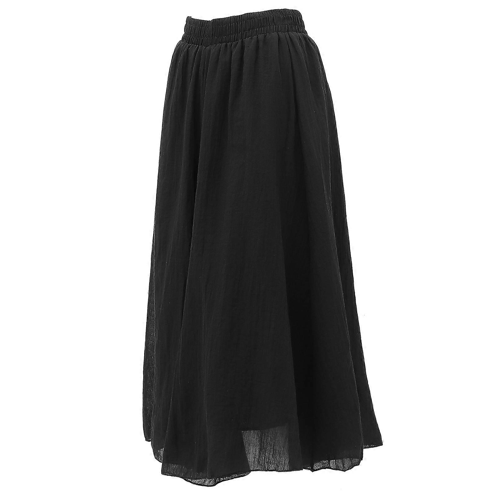 Wide Leg Trouser Pant Women Cotton Linen Comfortable SkinFriendly Ethnic Style 1Pair