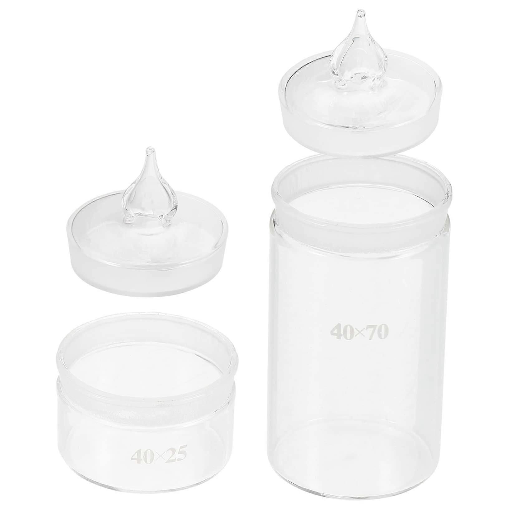 Experiment Scale Bottles Glass Weighing Jar with Weighing Holder for Laboratory Applications Flat