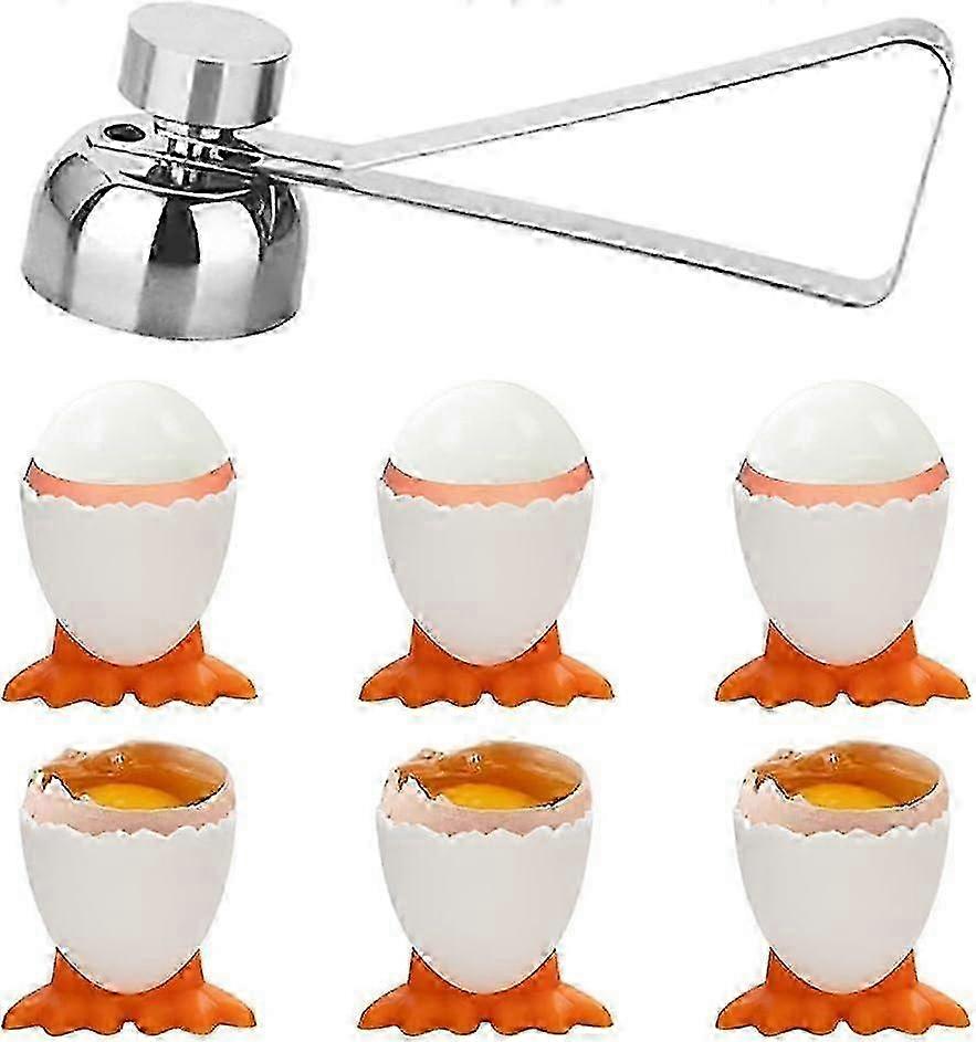 Funny Egg Cup Set - 6-Piece Egg Stand for Baking & Breakfast Desserts - Fun Kitchen Accessory for Creative Cooking