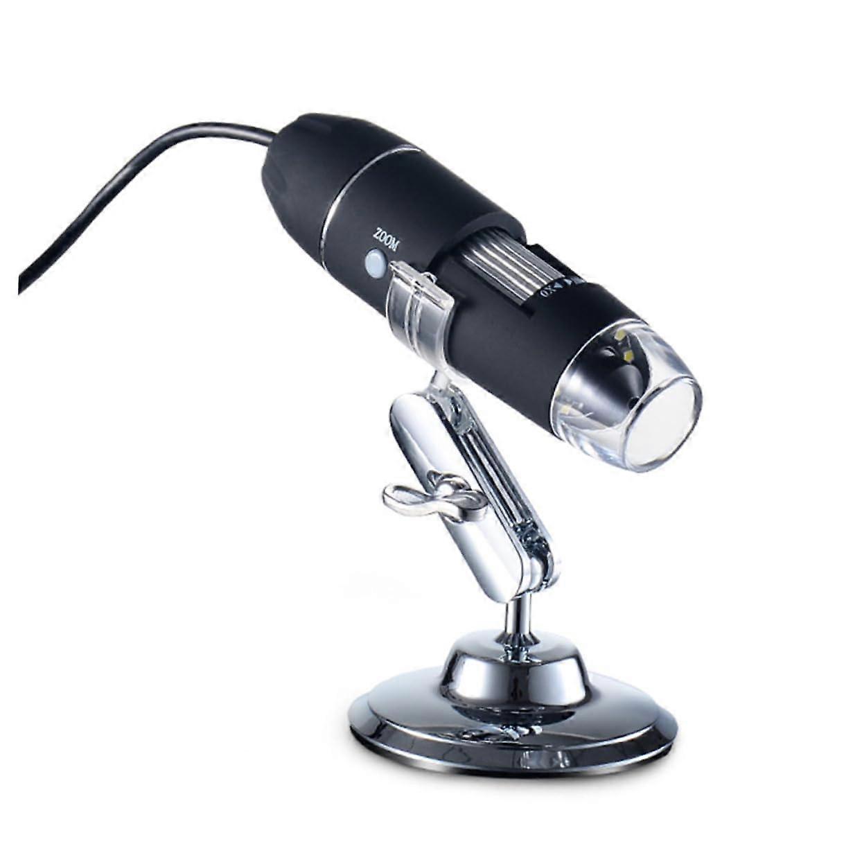 Portable USB Digital Microscope with LED Electronic Magnifying Endoscope for Precise Inspections in School and Laboratory, Including Stable Holder