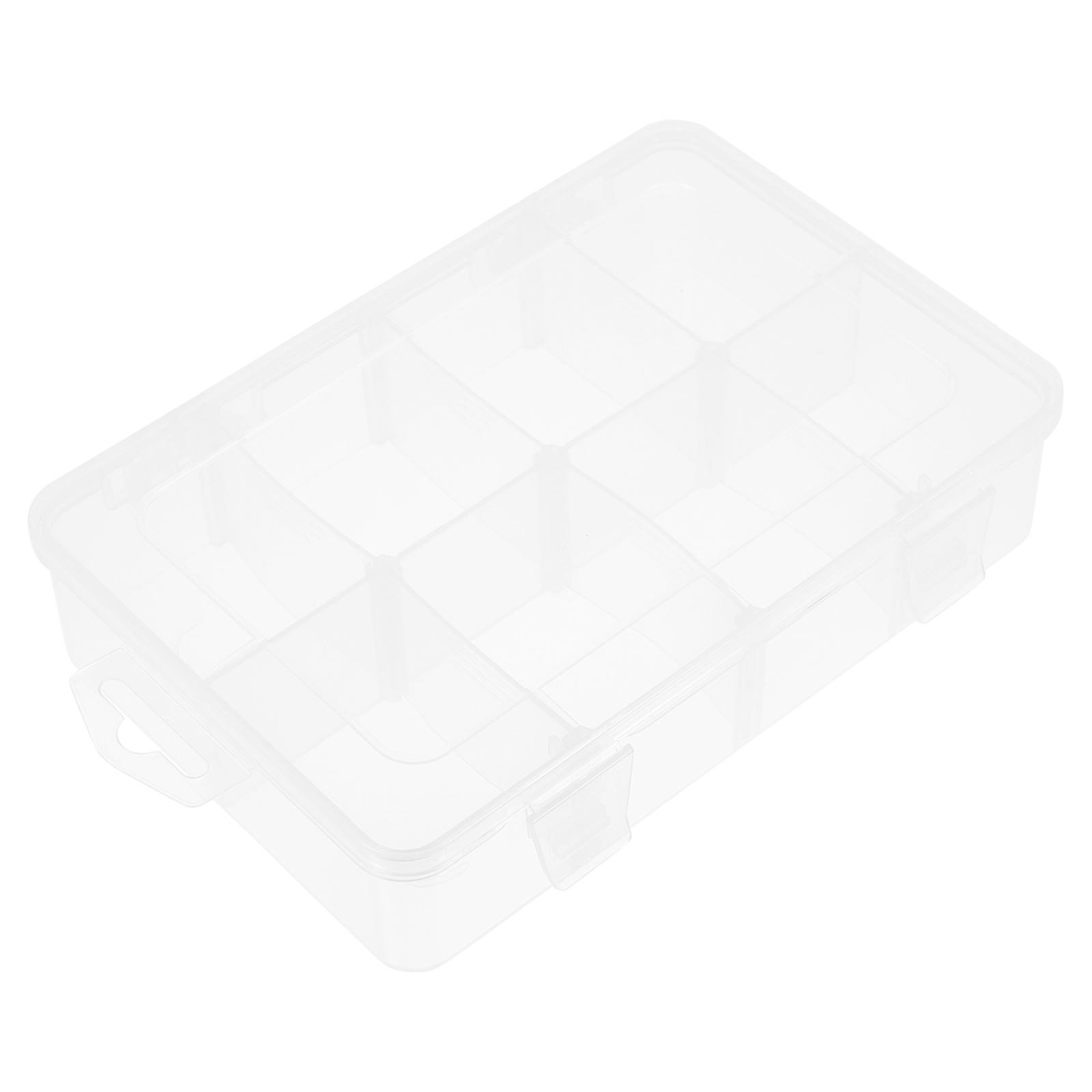 Plastic Parts Box Storage Box Divided Compartments Home Organization Transparent Color Space Saving 7.07X4.72X1.57in 1Pack