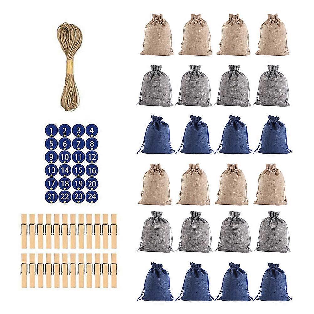 Holiday Cookie Bags Small Cloth Bags Cotton 14X10X1cm Drawstring Closure 1 Set