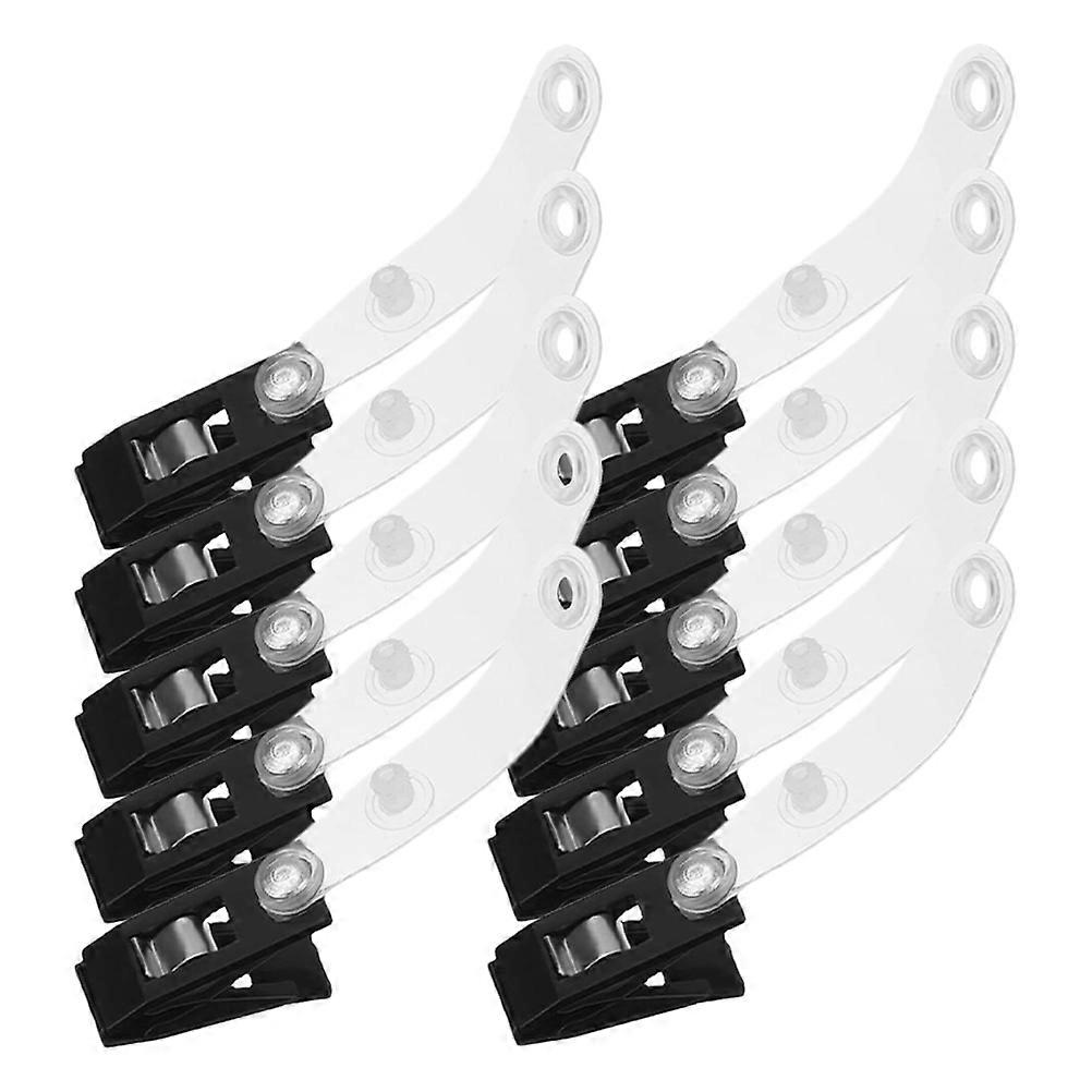 Anti-Wind Garden Flag Clips Compact Black Plastic 40Pcs For Securing Garden Flags