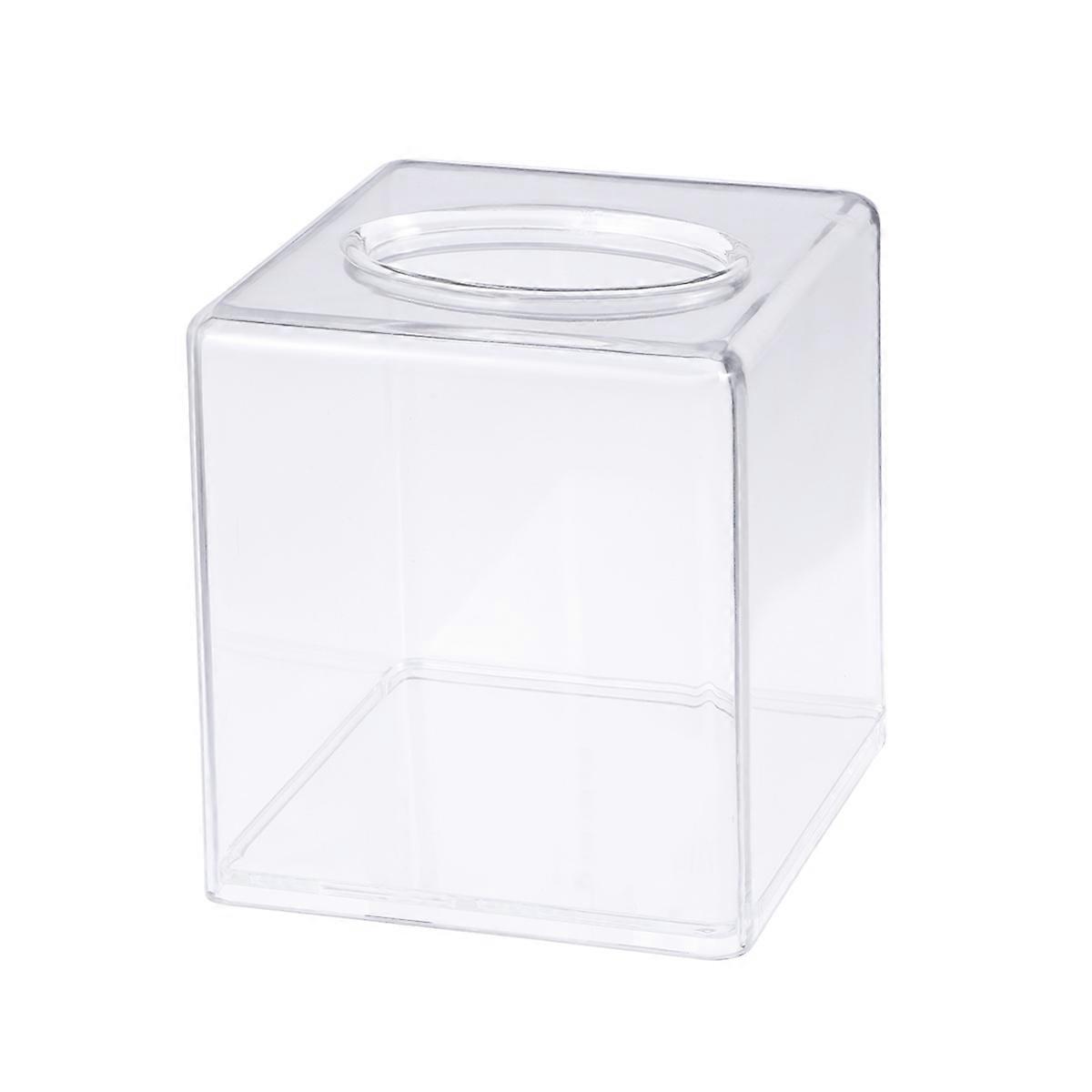 Fashion Acrylic Square Tissue Case Transparent Tissue Holder Paper Storage Box Craft Home Supplies