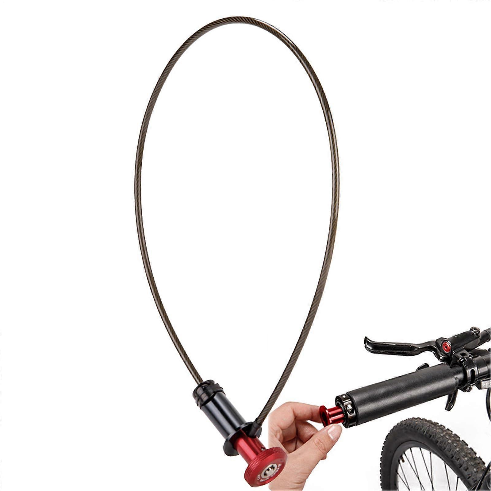 Bicycle lock with key, helmet cable lock, antitheft chain for scooters, motorcycles, outdoor travel accessories for commuting, red