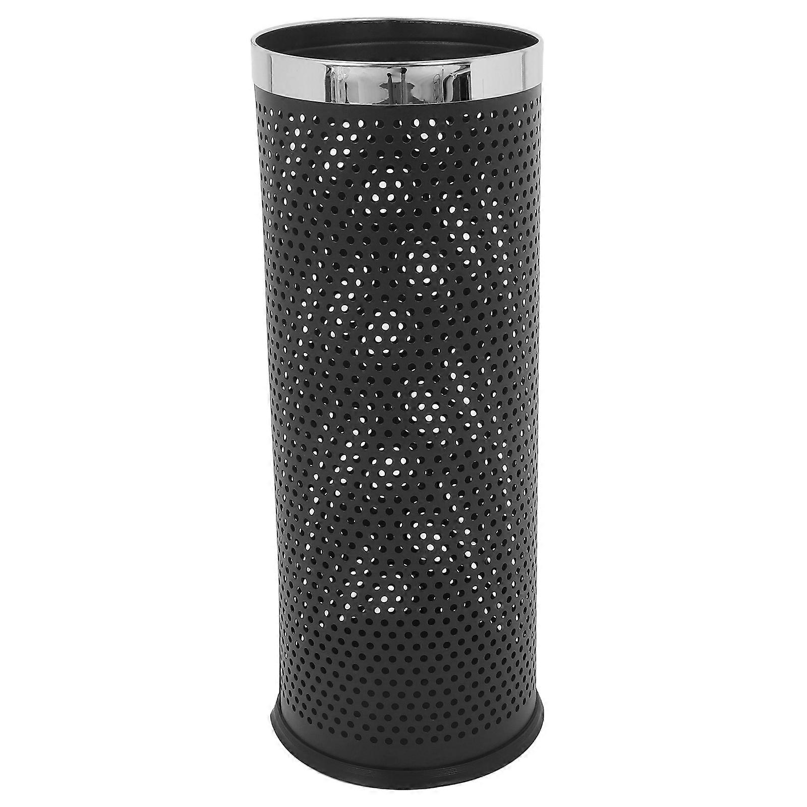 Entryway Umbrella Storage Tube Stainless Steel Home Use Black Multi-Functional 1Pcs