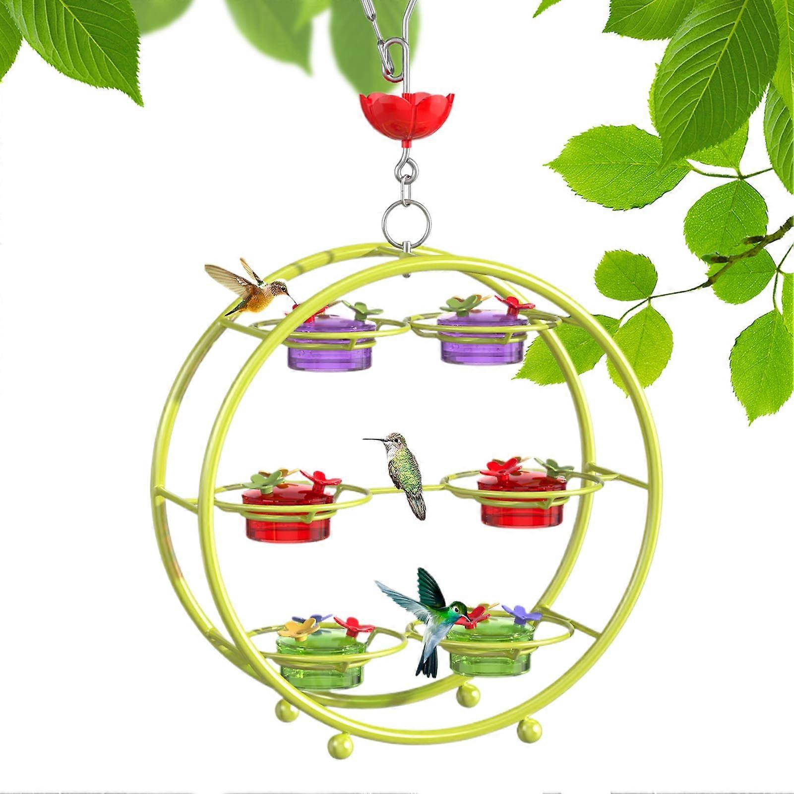 Metal Hummingbird Feeder Station – Multitiered Wild Bird Feeder Practical and Elegant Garden Decoration Bird Feeding Station