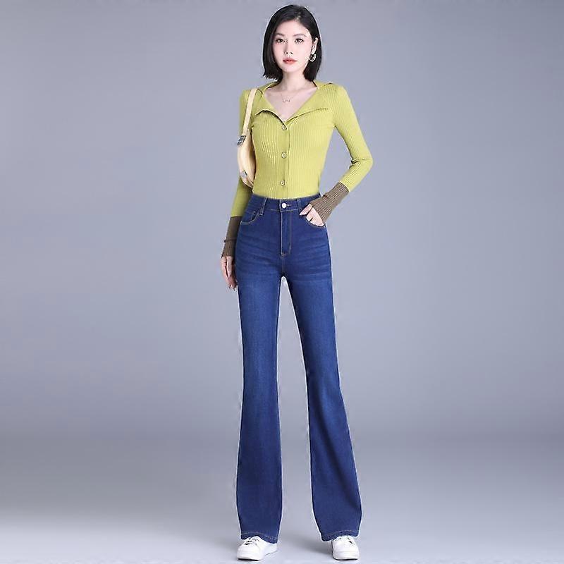Stretch Jeans Women's Spring High-waisted Slimming Flared Women's Slim Casual Pants