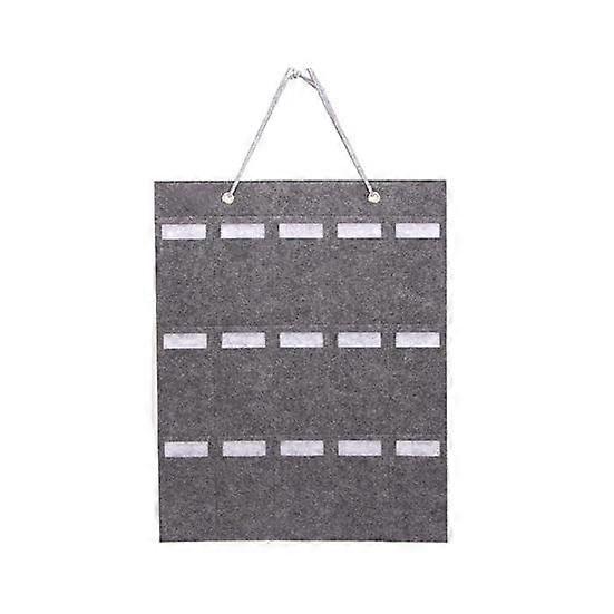 Sunglasses Organizer Bag Large Capacity Lanyard Design Foldable Multi-compartment Easy to Hang Save Space Felt 15 Grids Wall Hanging Eyeglass Display