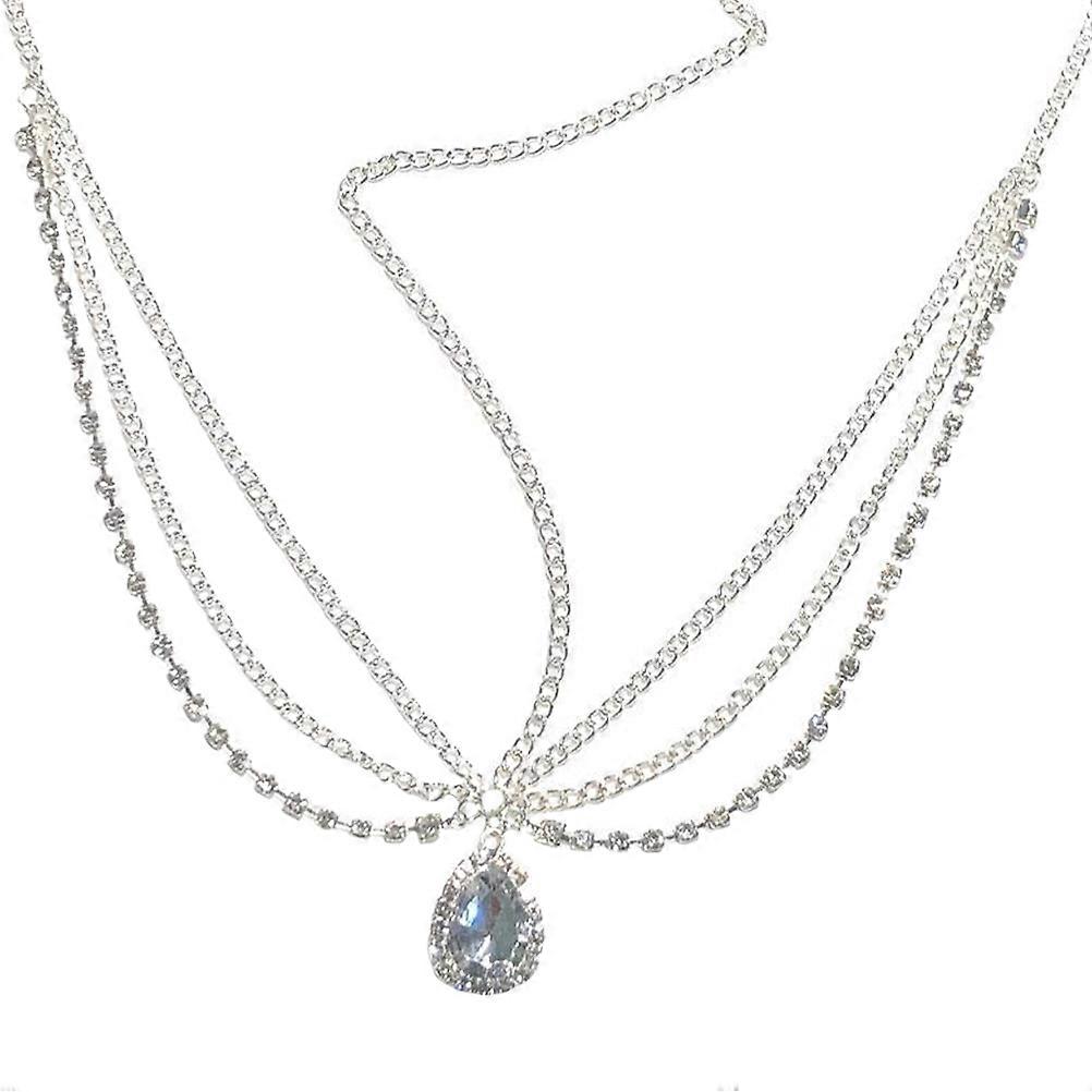 Durable Alloy Silver Head Chain for Women Adds Charm and Elegance to Any Hairstyle Size One Size Fits All