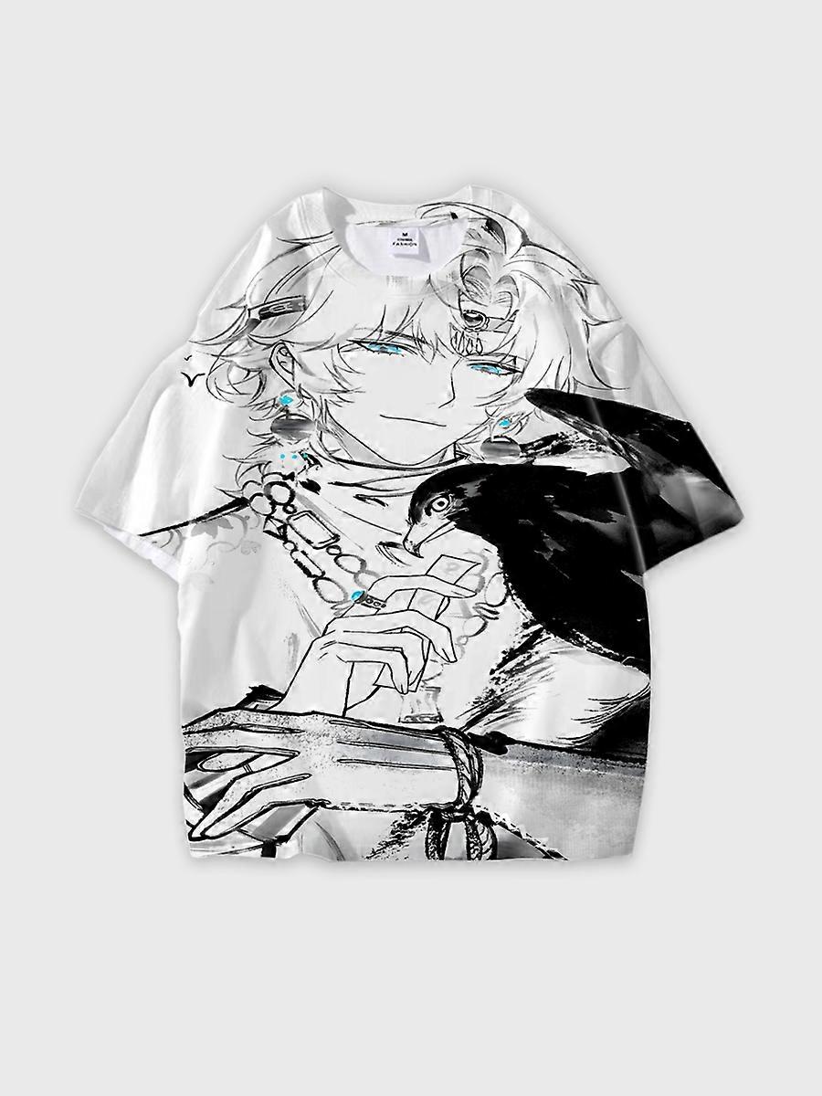 T-shirt col rond Role Pattern ample manches courtes E679