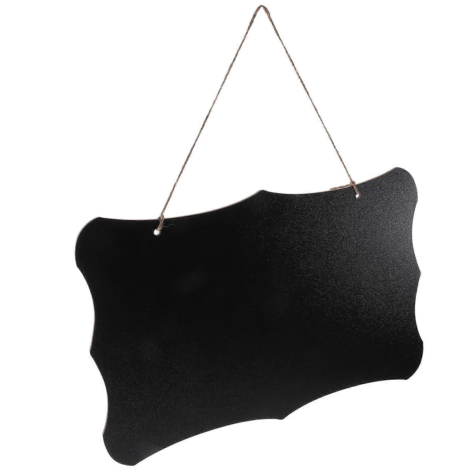 DoubleSided Black Wooden Hanging Chalkboard Sign for Writing Use Perfect for Store Patio Balcony 5 Pcs