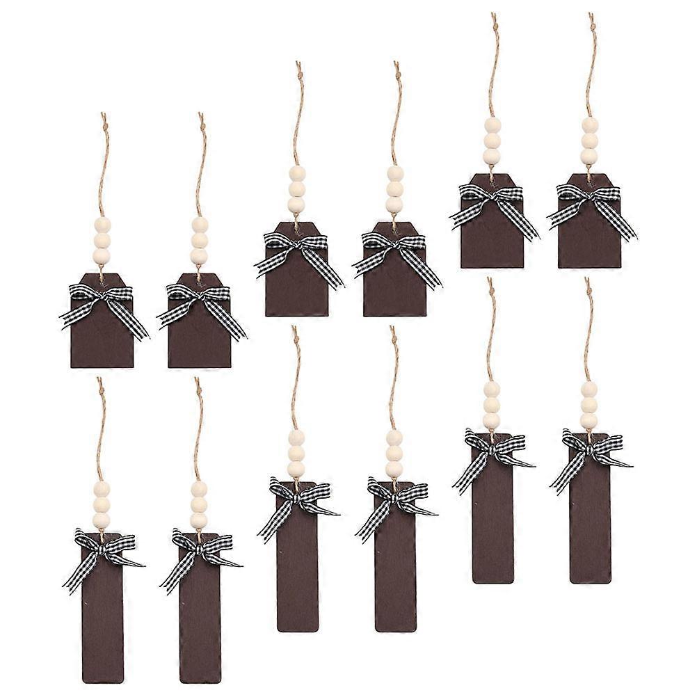Blank Diy Tag Wooden Gift Tags Decorative Christmas Party Home Decor Unfinished Wood Trapezoid 12Pack