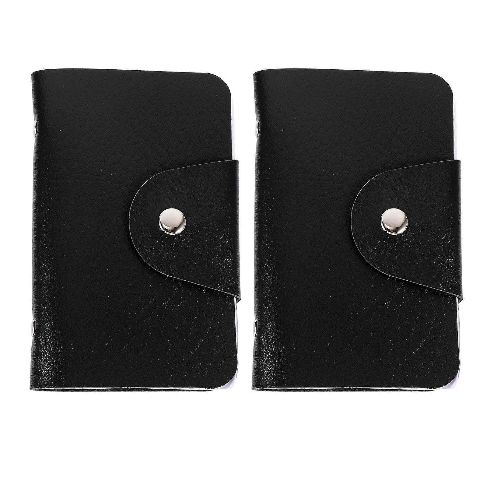 Nail Art Plates Storage Pouch 2Pcs Green PU with Snap Button and Protective Slots for Storage Use