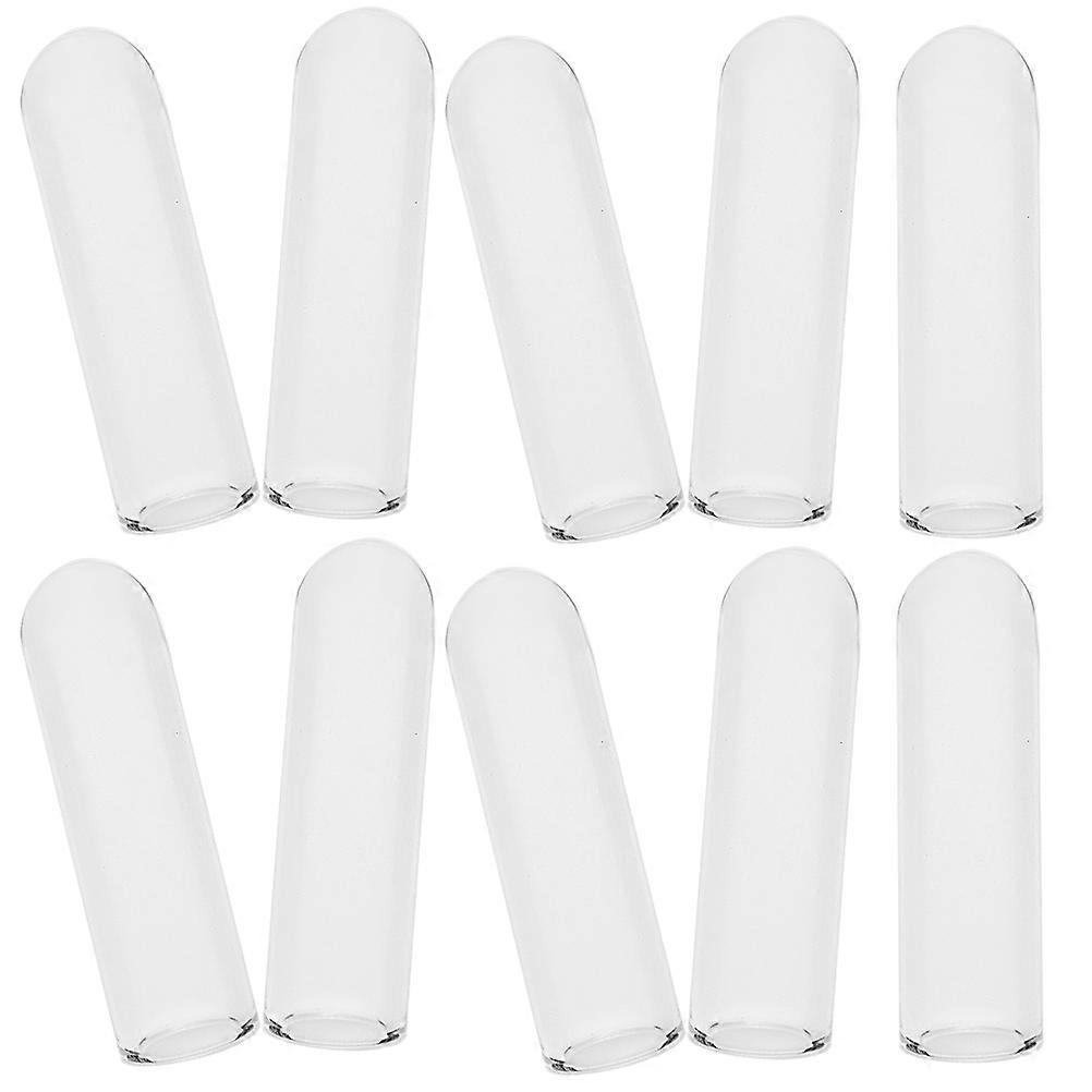 10pcs Transparent Glass Straw Caps Covers Toppers Lightweight And For Home Parties And Gatherings