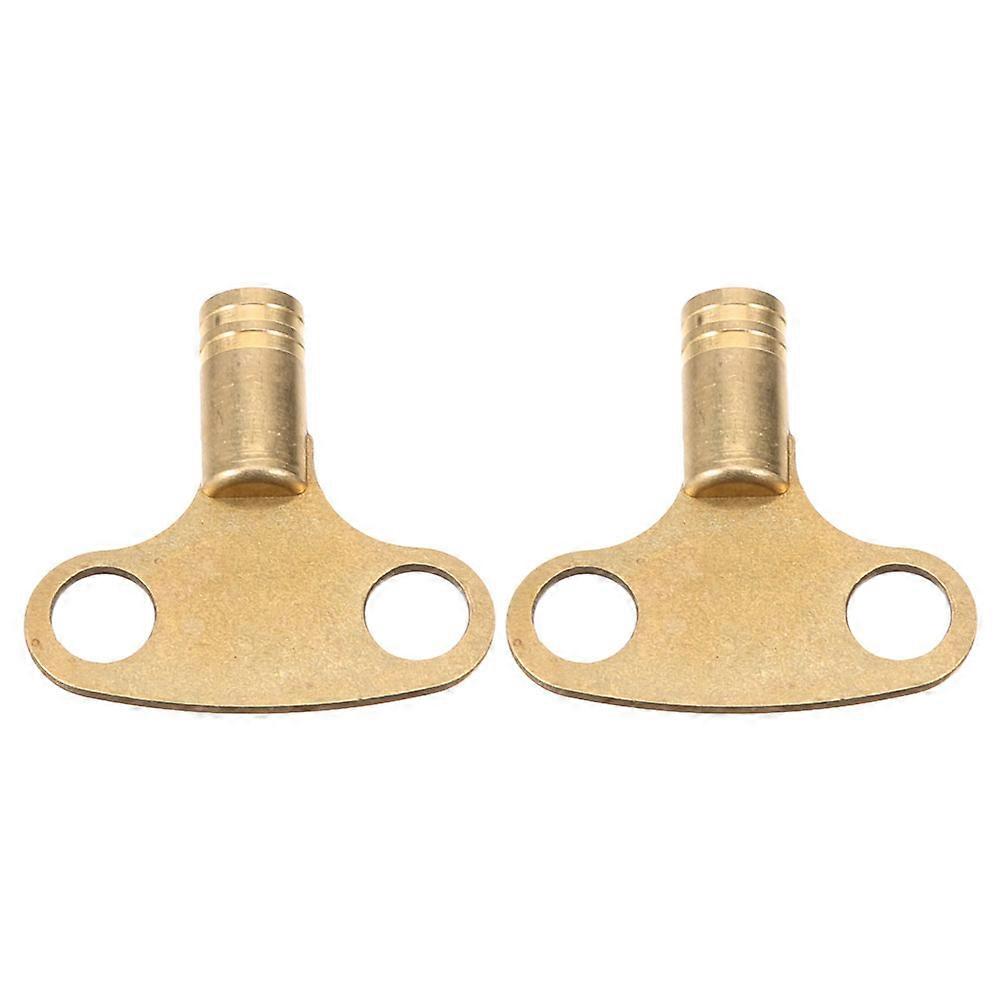 Heater Bleed Key Radiator Utility Key RV Heating System Maintenance Golden 3.70X3.70X0.80CM Radiator Air Venting 2Pcs