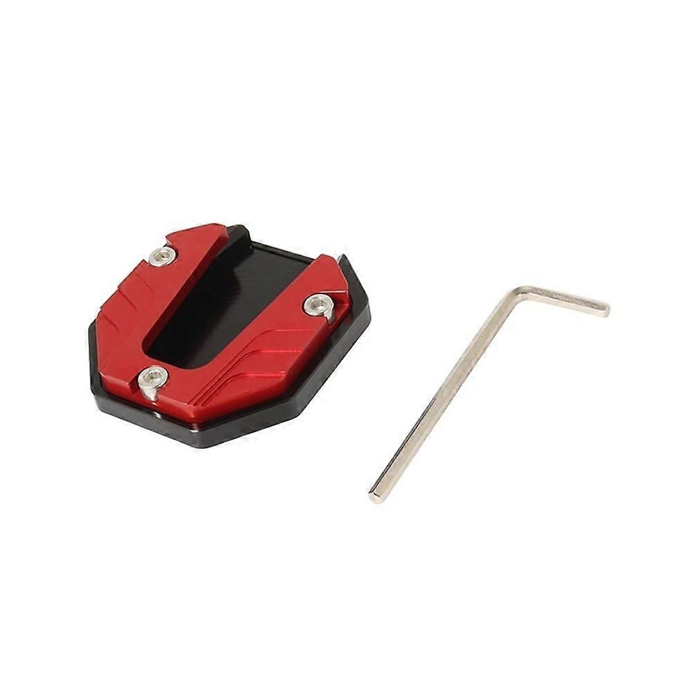Kickstand Extender Pad For Motorcycle, Side Stand Foot Pad, Foot Pad Extension Plate, Red