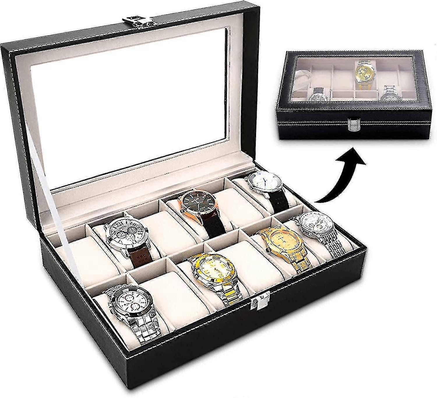 2025 Watch Box, Watch Display Stand, Watch Box, Watch Box With 12 Slots, Storage