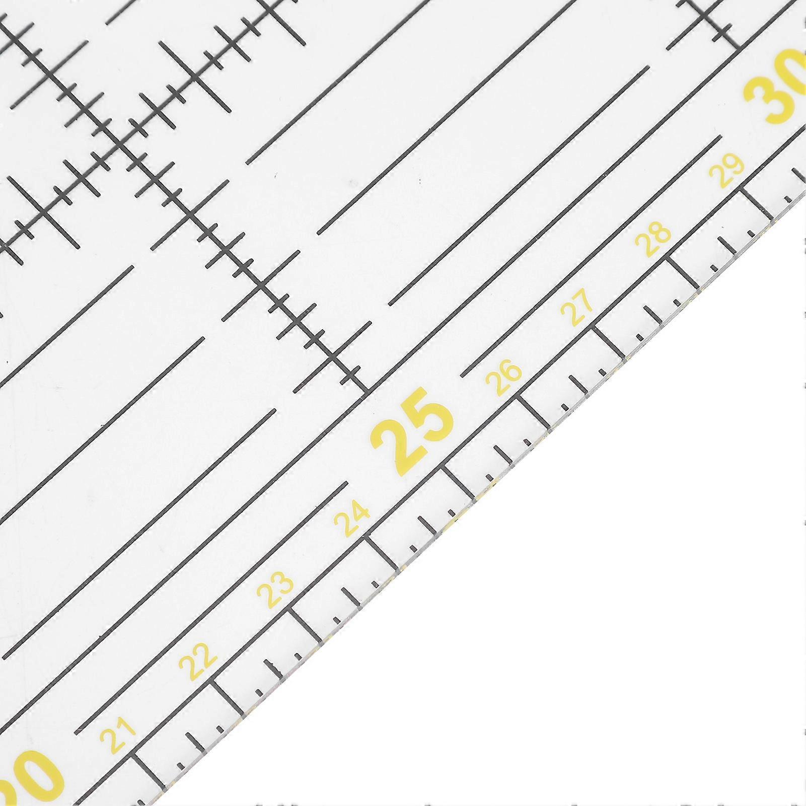 2Pcs Quilting Ruler MultiFunction Sewing Drawing Drafting Crafts Scale Measuring Tool