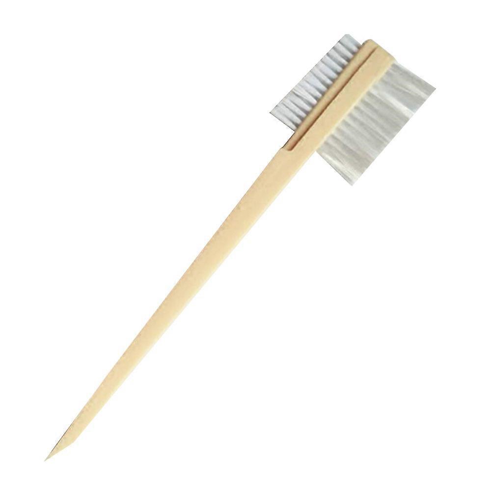 Double Headed Car Cleaning Brush for Window Frame Groove and Engine Dead Corners White Plastic 7.5 Inches