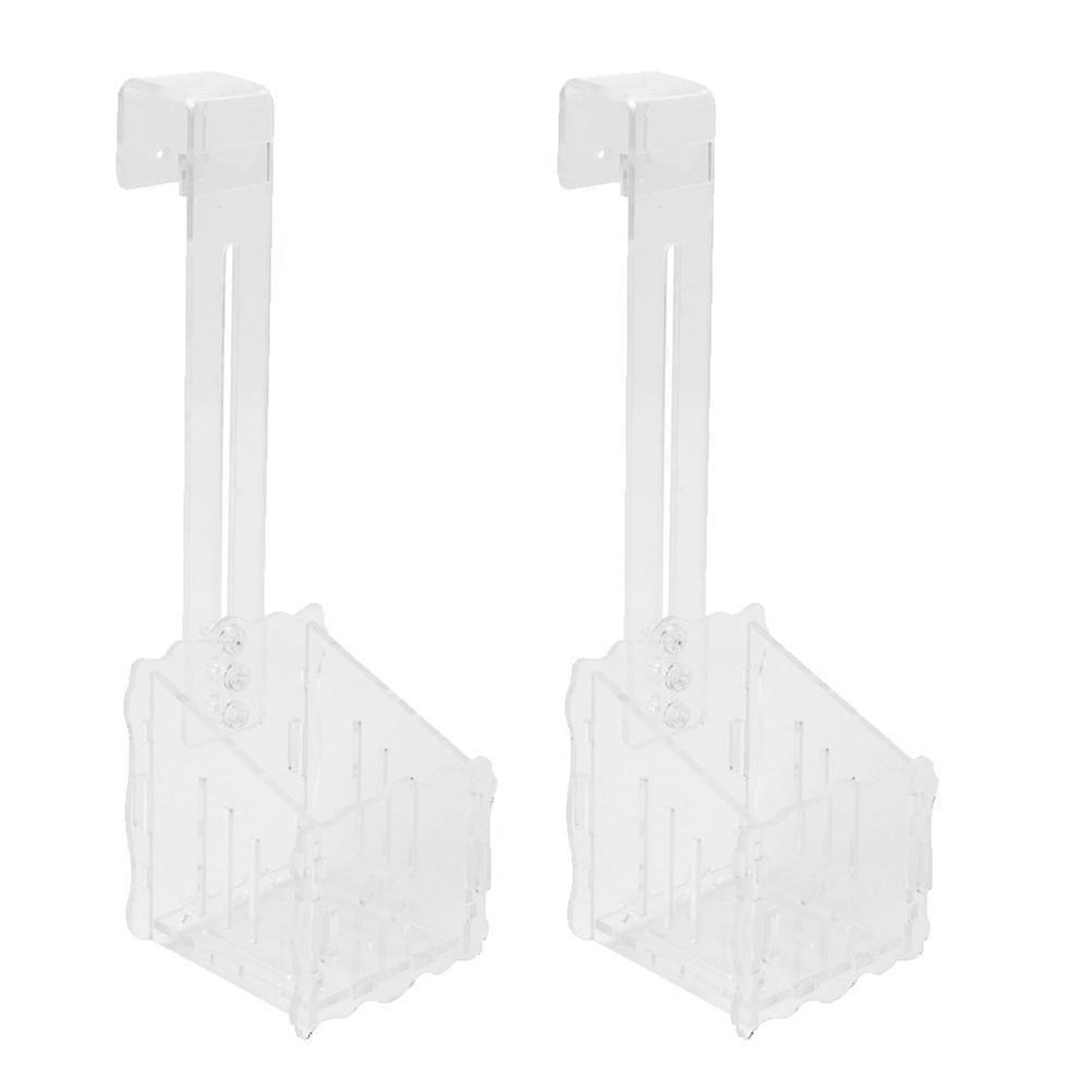 Acrylic Aquarium Planting Cups with Hooks for Fish Tanks – Holds Aquatic Plants, Small Water Ficus, No Soil Needed