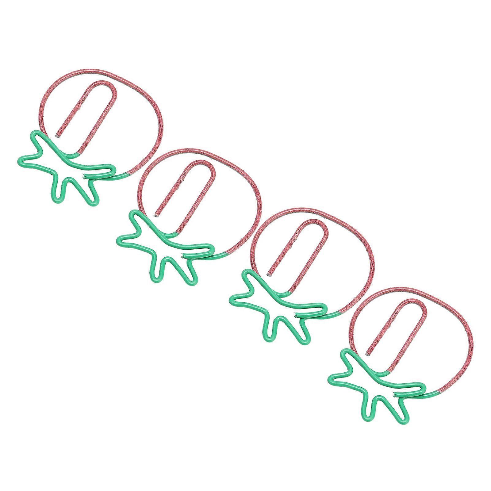 100 Pcs Shaped Paper Clips Metal Cute Style Light Portable Office Clips for Document File Classification 