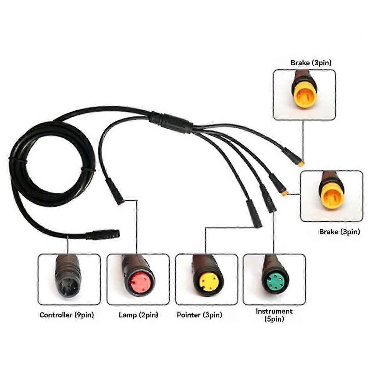 Three Mode Ebike Controller 17A 24V/36V/48V with S866 LCD Color Display Waterproof Connector 350W Mo