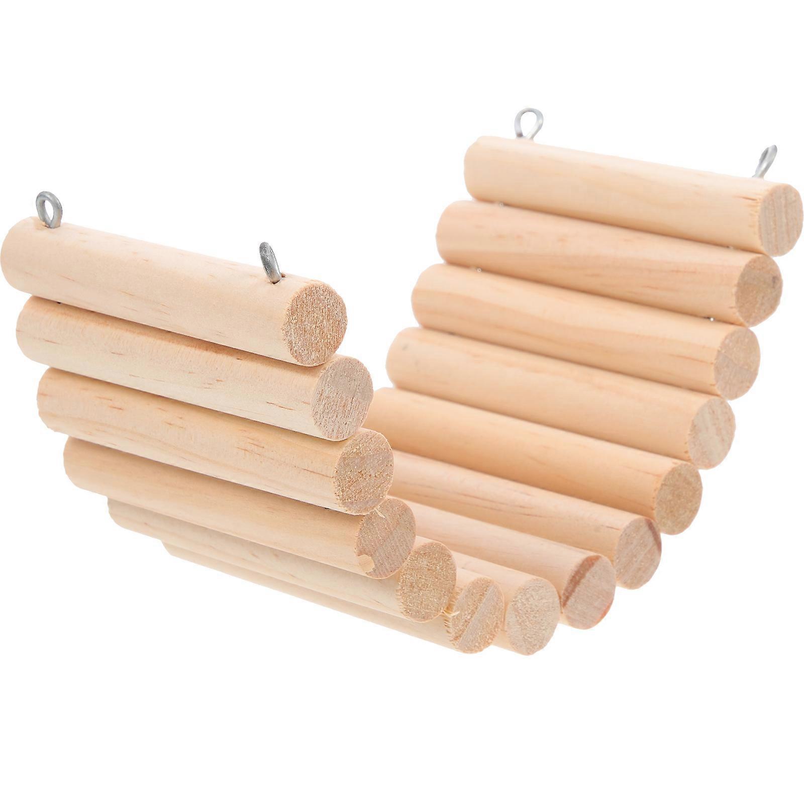 Sturdy Wooden Hamster Ladder Bite Resistant Climbing Bridge for Small Pets, Easy Installation, Smooth Surface for Hamsters and Chinchillas