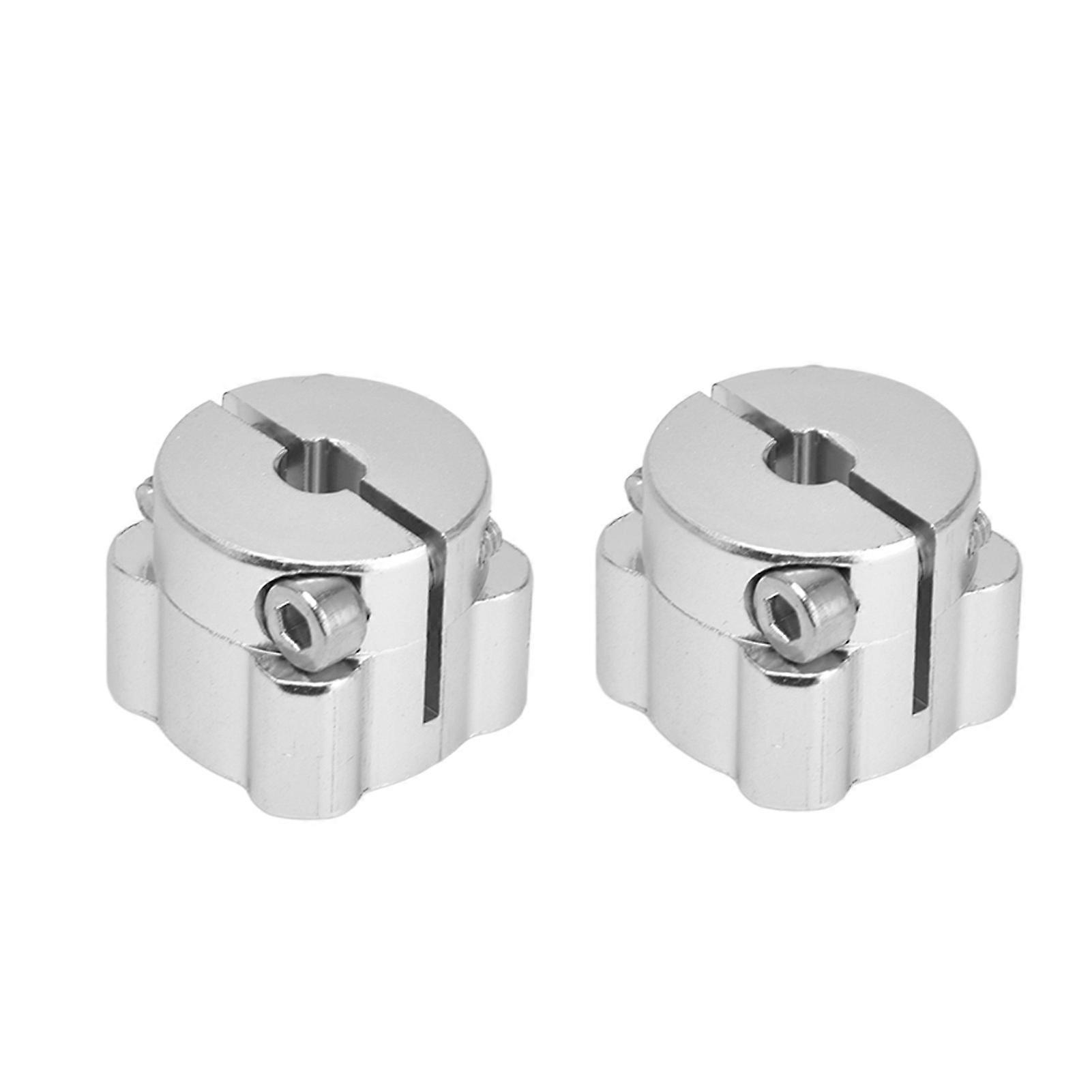 2Pcs D Bore Clamp Aluminum Alloy High Load Clamping Collar for Connecting Shaft Column 1/4in Center Hole