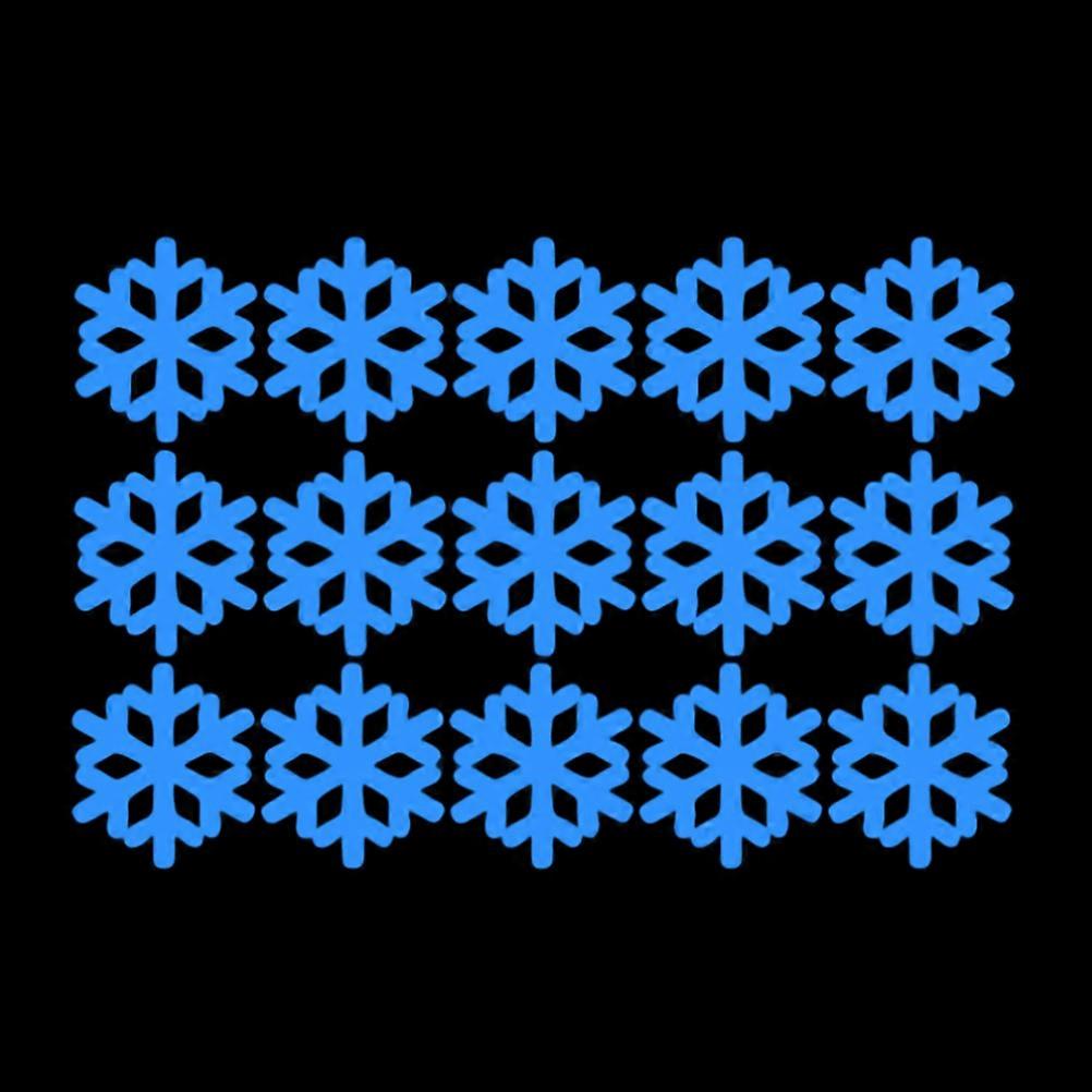 Fluorescent Snowflake Window Stickers For Wall Decorations Christmas Classic Design Removable 1 Pc