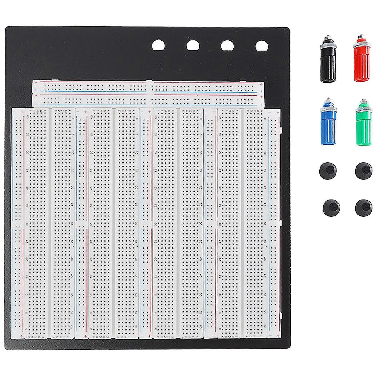 Solderless Breadboard with 3220 Holes Phosphor Bronze Clip ZY208 MB102 4Piece Set