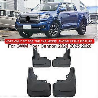 For GWM Poer Cannon 2024 2025 2026 Car Styling ABS Car Mud Flaps Splash Guard Mudguards MudFlaps Front Rear Fender Accessories-xj