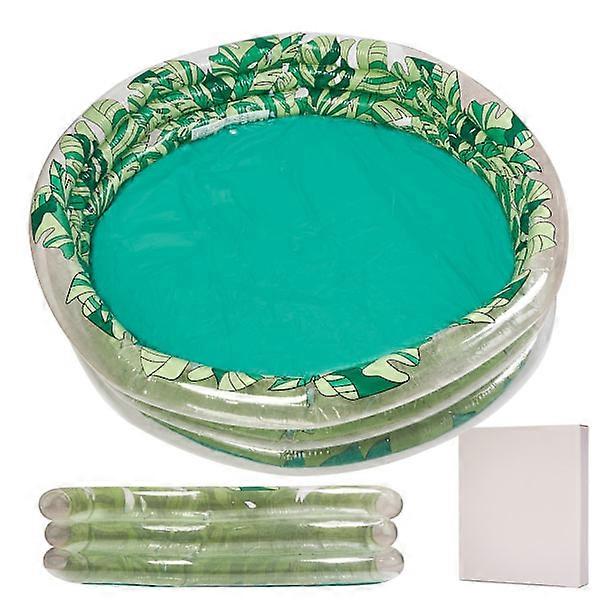 Inflatable Kids Swimming Pool 3 Chambers 150cm Leaf Pattern