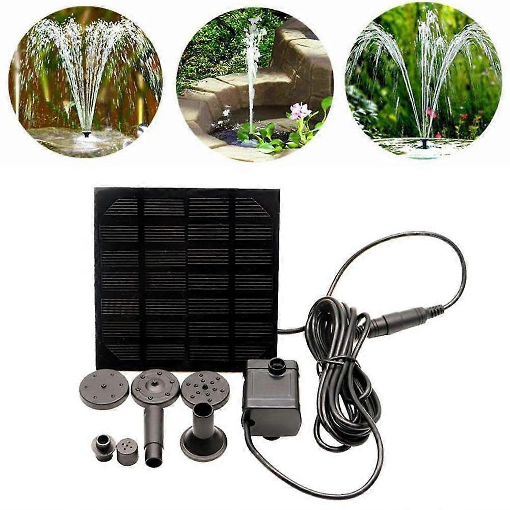 Garden Solar Water Fountain Water Pump Outdoor Bird Bath Fountain Flowing Water Sprayer Waterfalls Garden Decoration for Swimming Pool