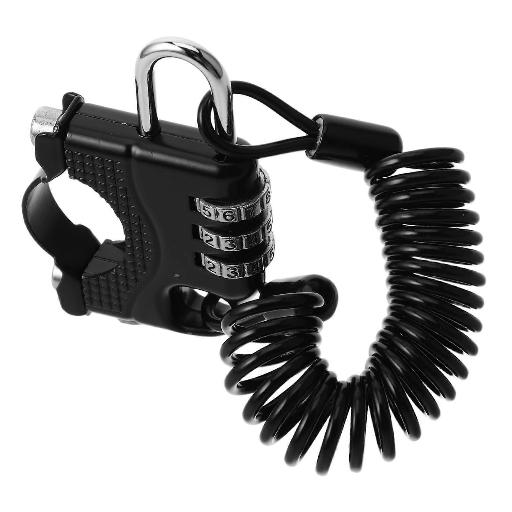 1m Safety Helmet Lock for Motorcycles 4Digit Combination Lock with Reminder Cord