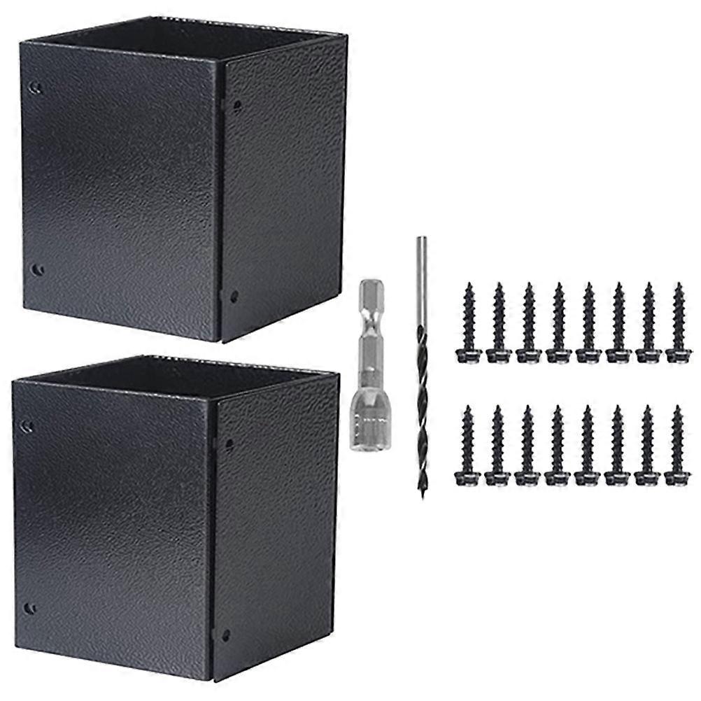 Deck Post Base Protector For Homeowners Adjustable Design Durable Stainless Steel 2 Sets
