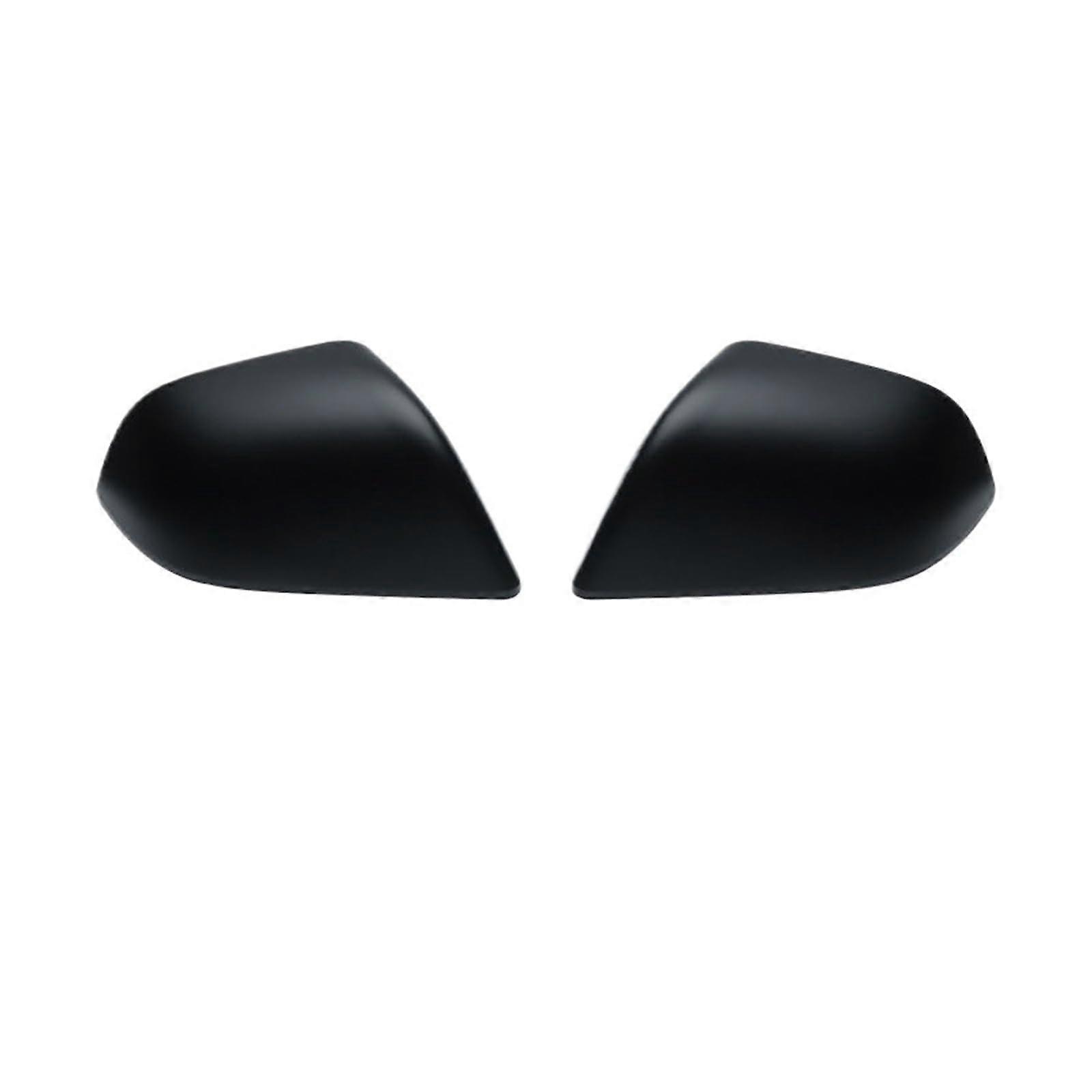 Spiegelkappe For Tesla For Model 3 Y ABS Carbon Fiber Rearview Mirror Decorative Shell Exterior Car Mirror Cover Outer Mirror Cap (B Matte Black)