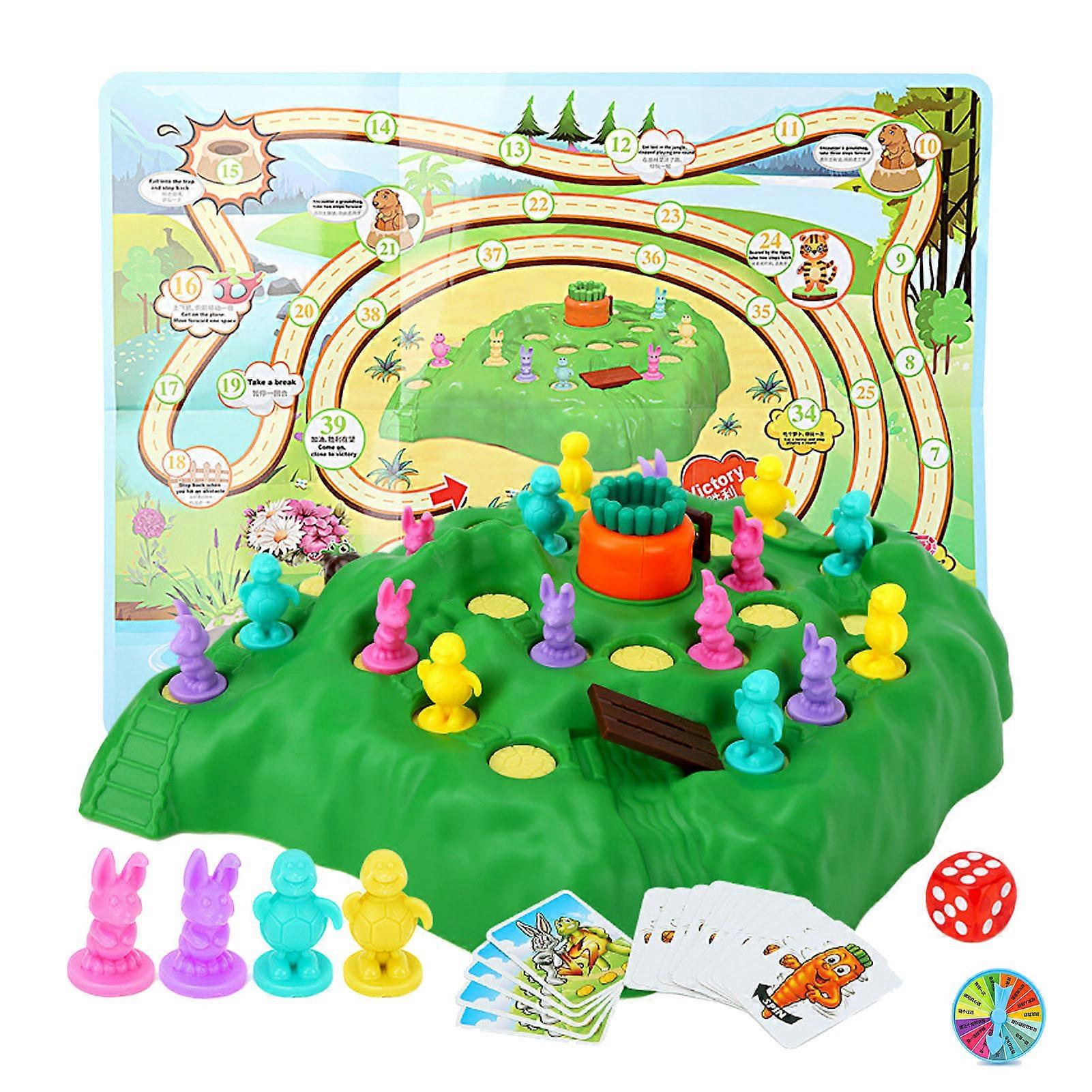Tortoise Bunny Trap Competitive Board Game Interactive Educational Multiplayer Hare Trap Game