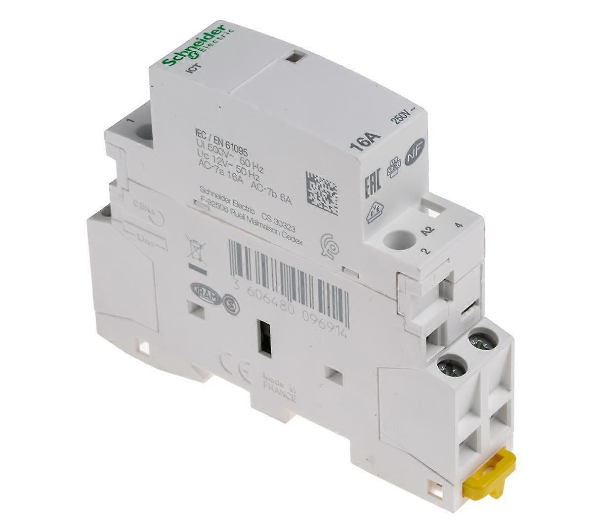Schneider Contactor 2no 16a 12v Ac Ict Series Sku A9c22012