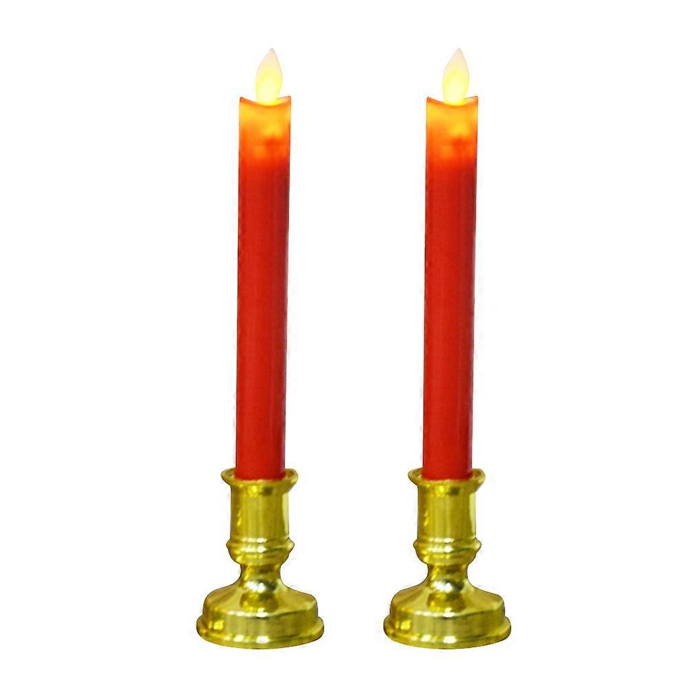 LED Electric Candle Lamp With Swing Simulation Style For Churches And Christmas With Long Lighting Time 1 Pair