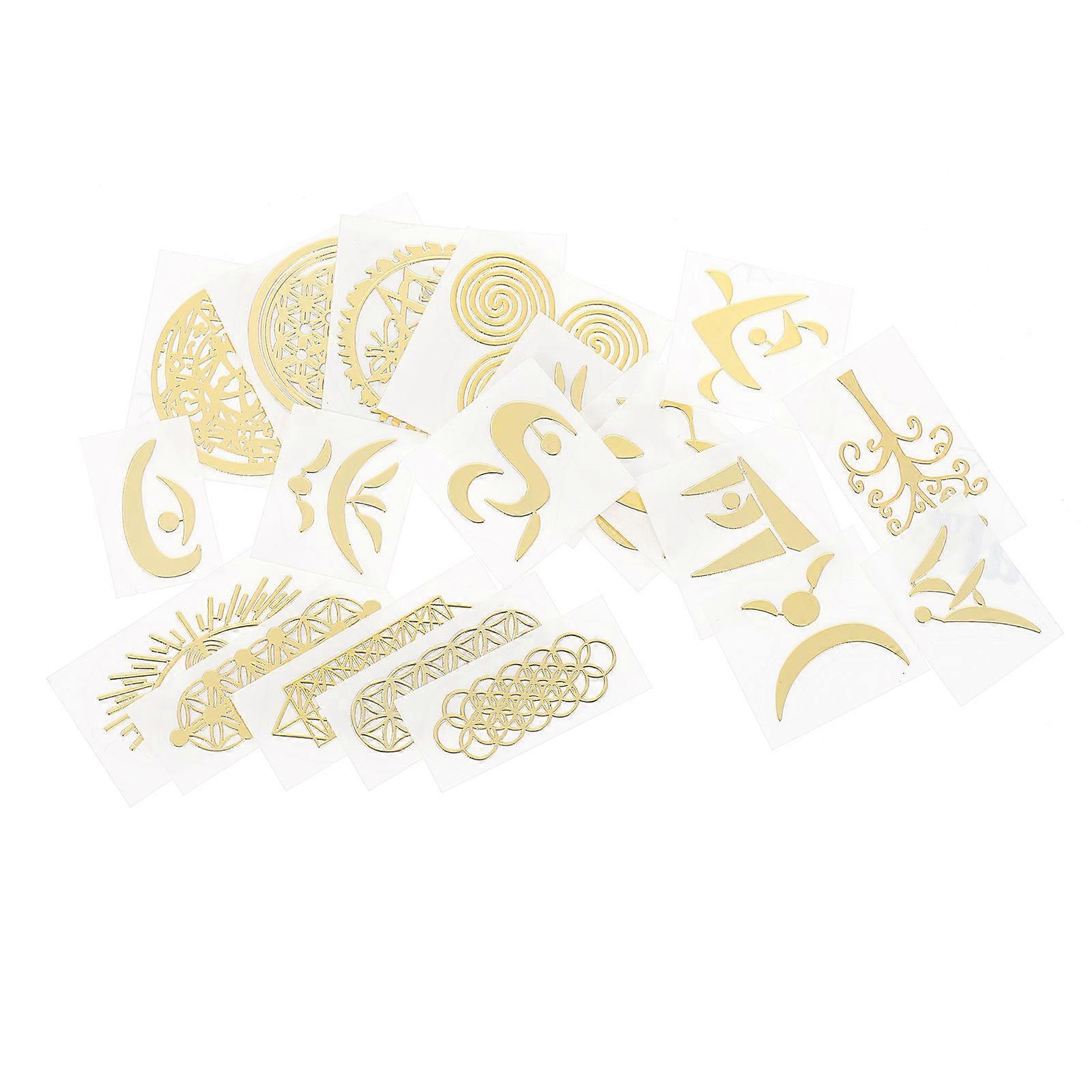 Small Circle Stickers 20Pcs Decorative Stickers Mixed Style Crafting 0.01X2.8X2.8CM Suitable For DIY Craft Projects