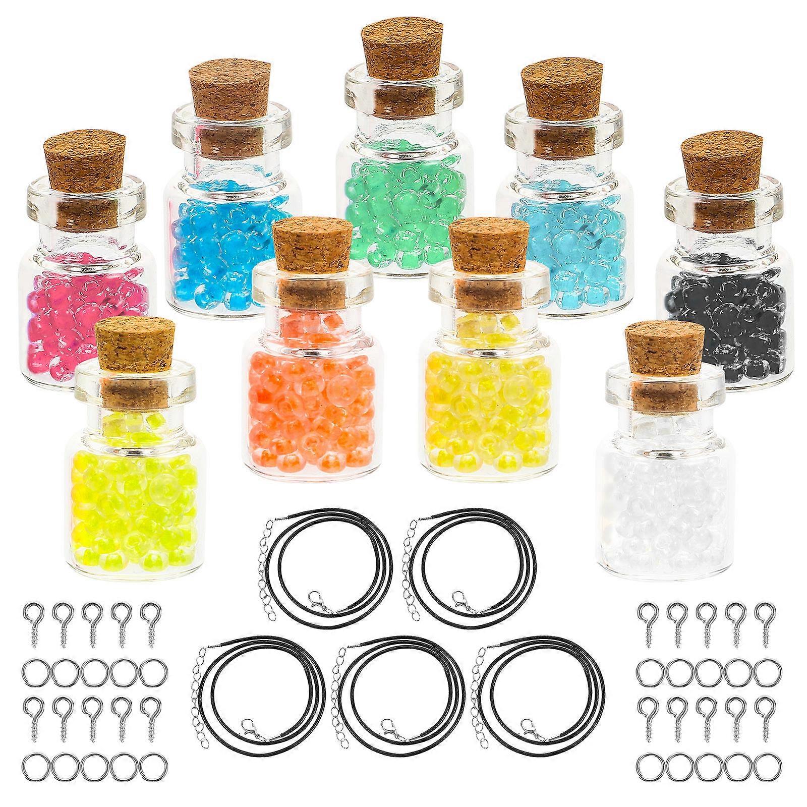 DIY Tiny Wishing Bottles Suitable For Necklace Accessories And Craft Decor 1 Set
