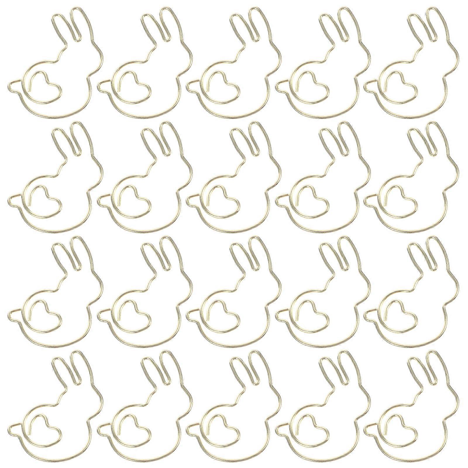 Rabbit Shaped Paper Clips Decorative Paper Clips for 20Pcs Office Use