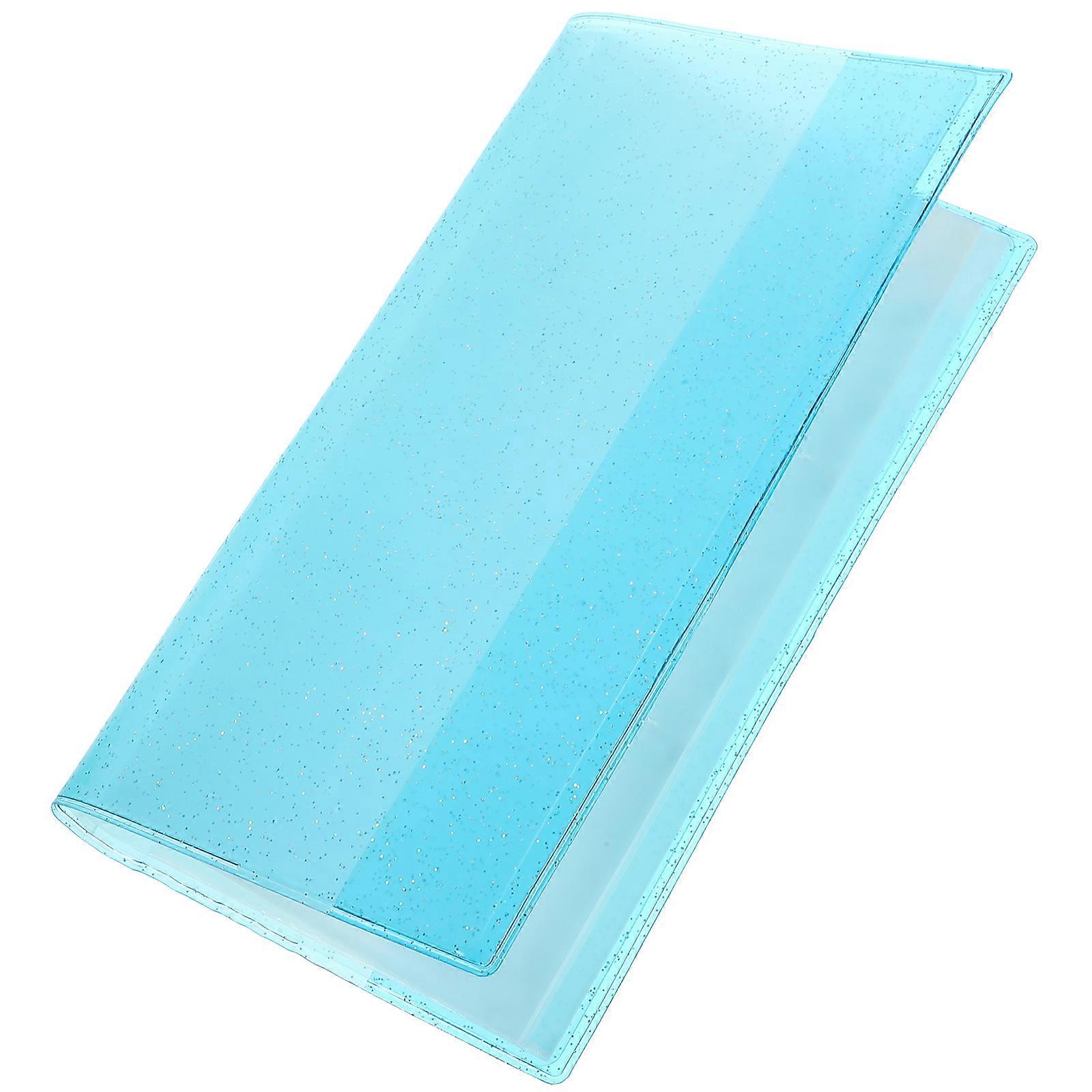 Sky-blue Movie Ticket Book Business Card Holder For Travel Companion 1Pack In Rectangular Shape