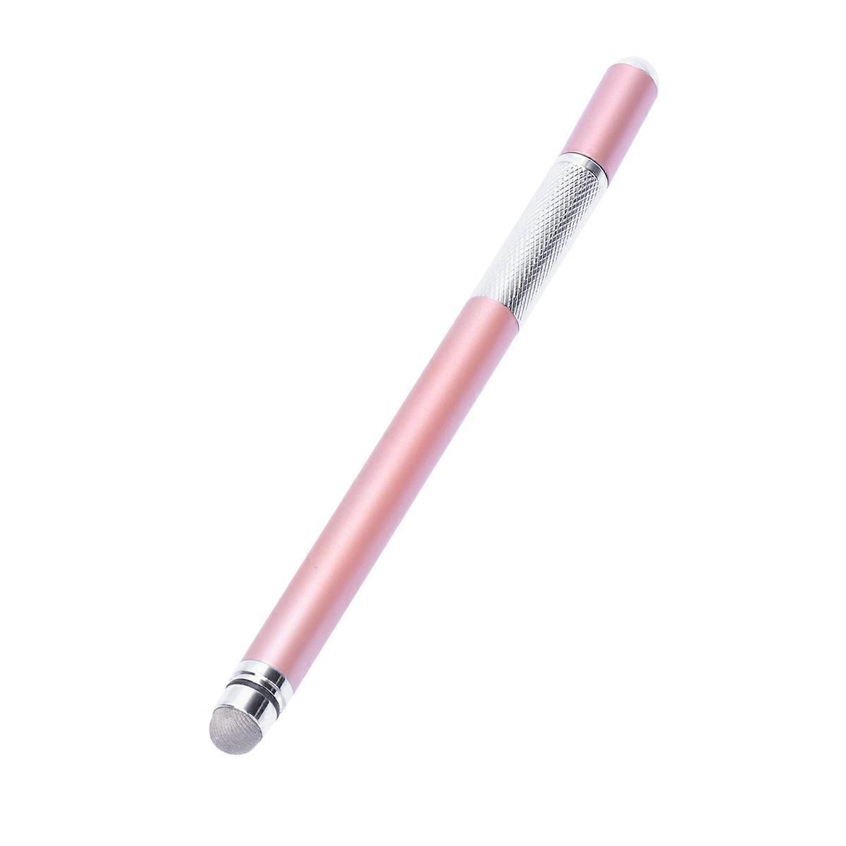 Lightweight Metal Capacitive Stylus Pen for Tablets & Phones, Double End Disc Tip, Rose Gold, Durable Design for Writing & Drawing on All Capacitive