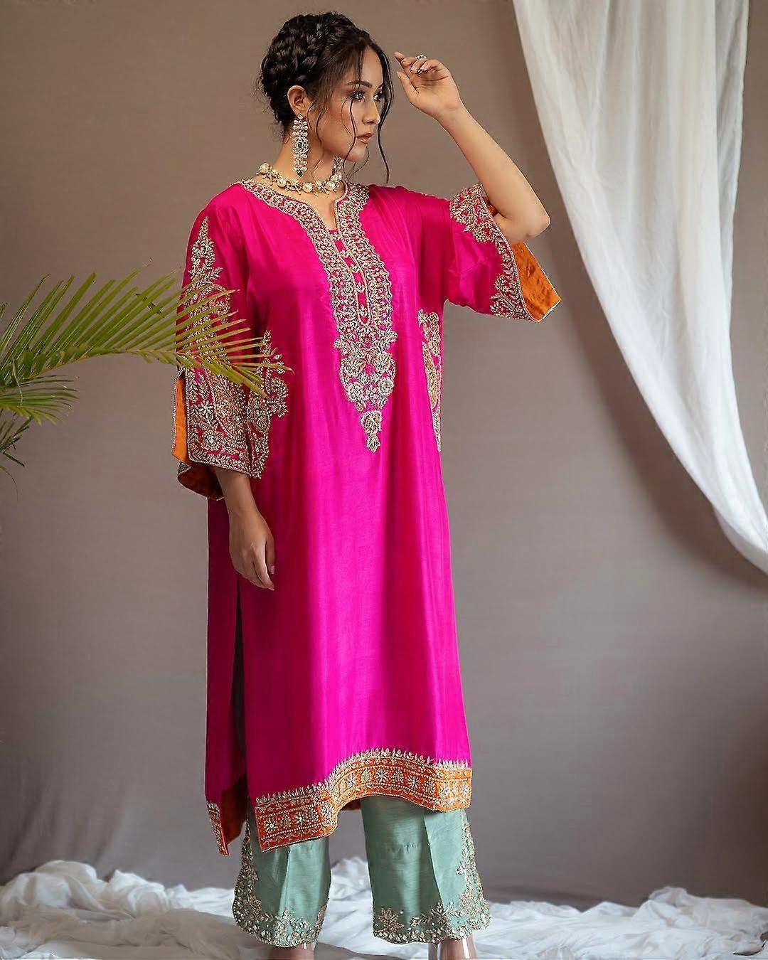 Fab Zone Designer Party Wear Top Plazzo And Dupatta With Embroidery Work