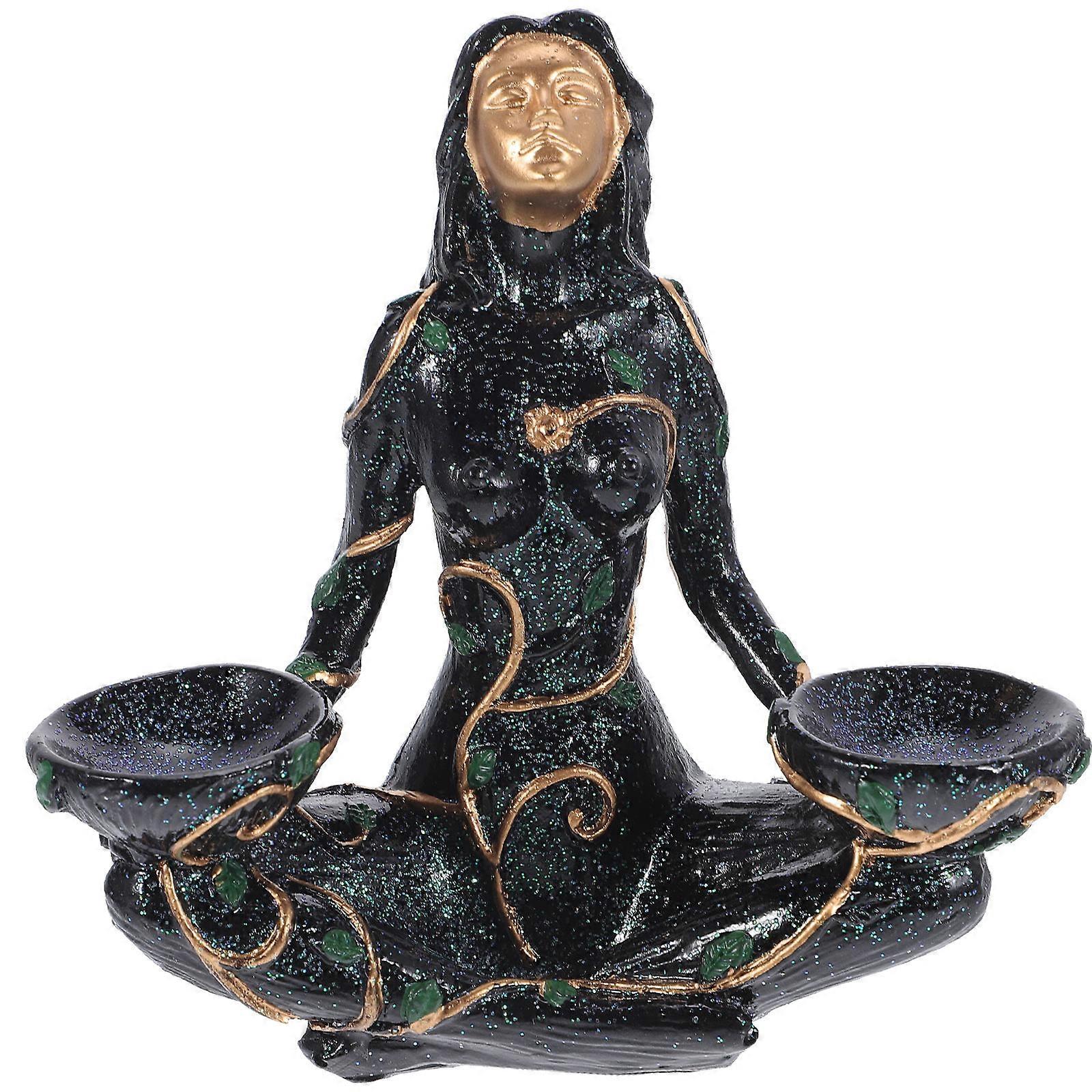 Crystal Sphere Holder Goddess Shaped Desktop Display Stand For Home Decoration Multi Color 1Pack