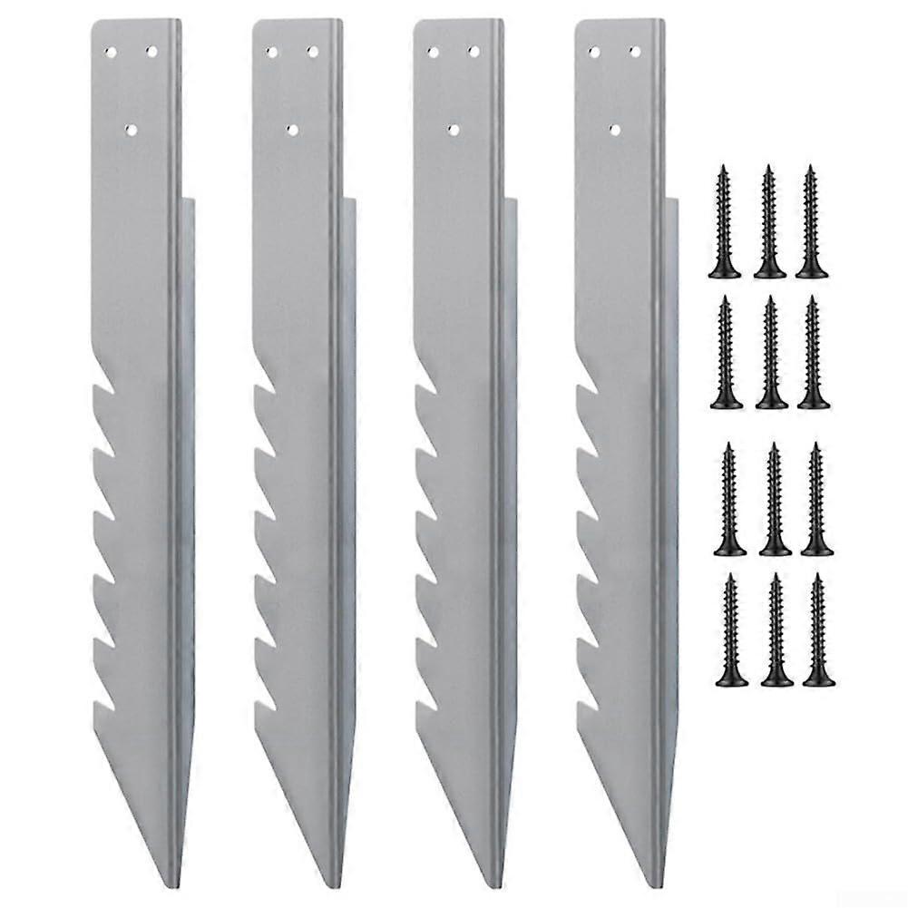 Set of 4 galvanized steel anchors, for securing swings in your garden.